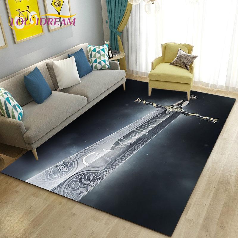 Vikings Nordic Mythology Series Area Rug,Carpet Rug for Living Room Bedroom Sofa Doormat Decoration,Kid Play Non-slip Floor Mat