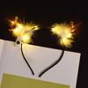 Glowing Christmas Reindeer Hair Hoop Headbands Hair Bands Party Decoration for Girls and Womens Photo Props