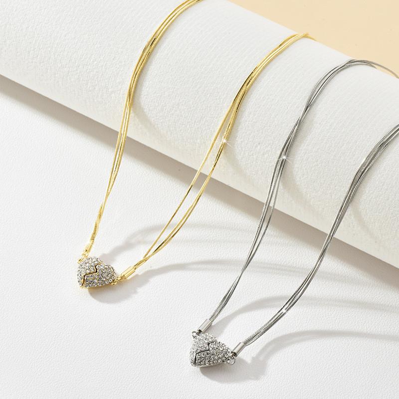 Unique Magnetic Heart Necklace For Women Stylish And Elegant Titanium Steel Design