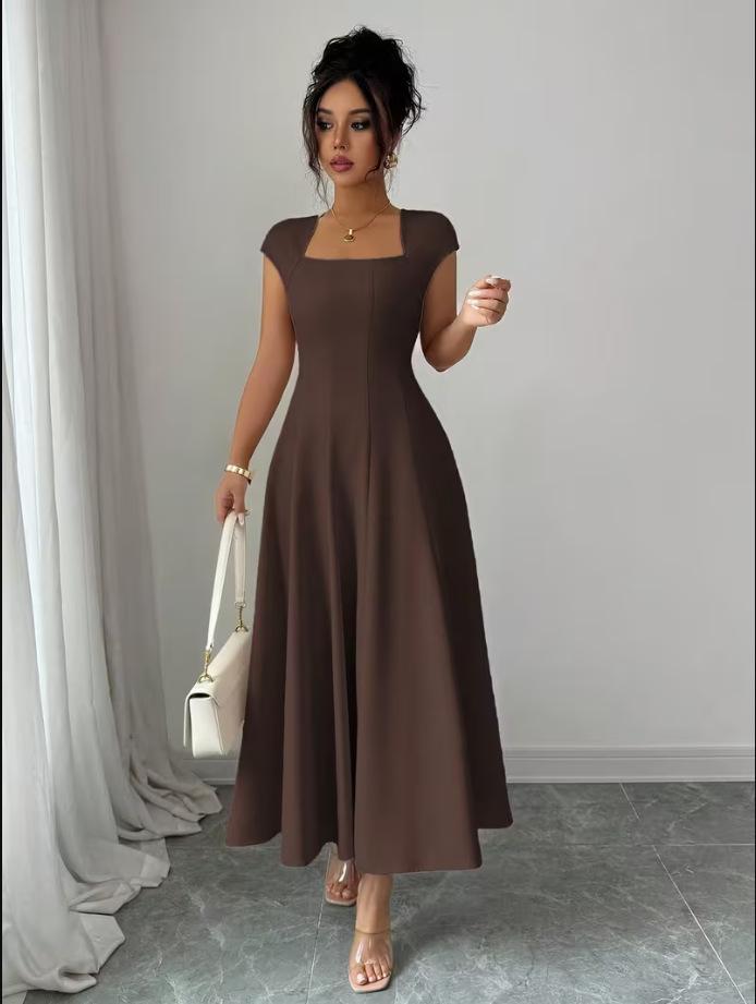 2026 Elegant European & American Slim-Fit A-Line Dress