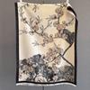 New retro flower jacquard imitation cashmere scarf for women's high-end versatile, fashionable and durable, going out to decorate the scarf