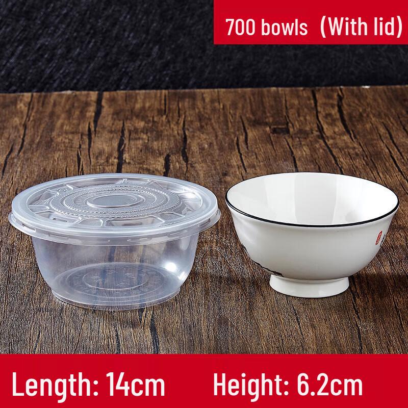 Disposable Plastic Round Bowls with Lids