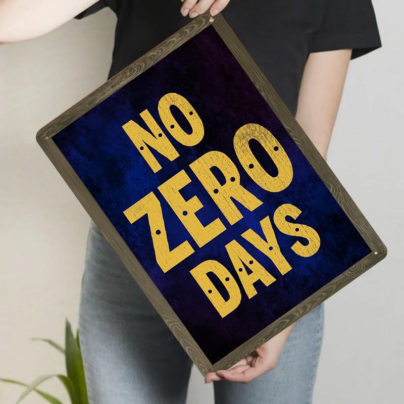 

Vintage Style NO ZERO Metal Tin Sign Home Wall Decor Inspirational Quote Art Hanging 7.9x11.8In(20x30cm)