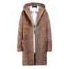 Men's Hooded Long Knit Cardigan - Thick Winter Outerwear Coat
