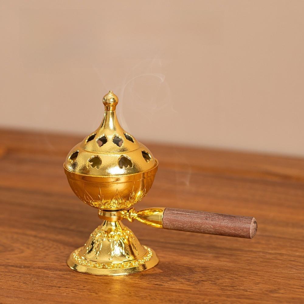 Rotating Incense Holder Retro Style Handheld Stove New Incense Censer  Meditation