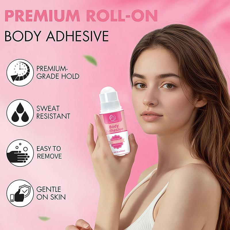 50Ml Anti-Slip Glue Roll On Skin Adhesive For Clothing Dress Body Skin Anti-Exposure Bra Non-Slip Fixed