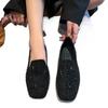 Rivet Low Heel Flat with Women's Loafers Star Square Heel Ladies Shoes on Sale 2025 High Quality Comfortable Versatile Flats