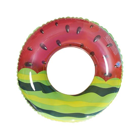Summer Fruit Print Swim Ring Kids Adults Inflatable Leakproof Thickened PVC Swimming Ring Outdoor Pool Beach Party Float Tube