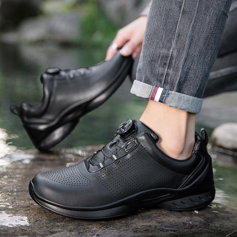 Fashion Leather Men's Casual Shoes Outdoor Running Shoes Non-Slip Male Sneakers Light Men Flats Tenis Masculino Leisure Walk Trainers