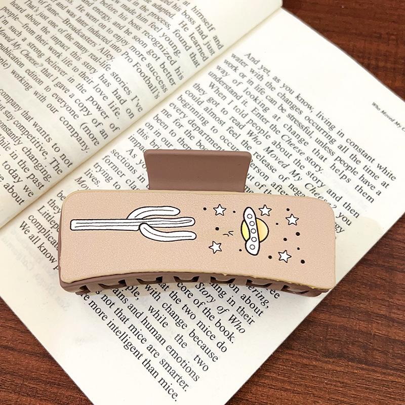 

1/2PCS Fashion Retro Leather Hair Clips Women Back Of Head Tie Hair Square Clamp Denim Hairpin Fashion Girls Hair Accessories