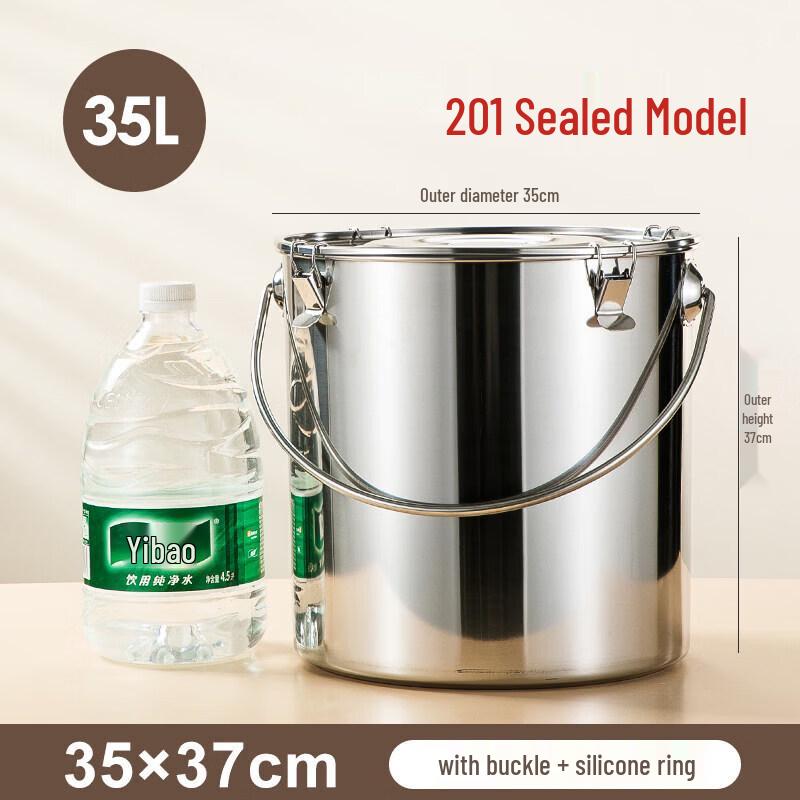 ZISIZ 304 Stainless Steel Portable Storage Pail
