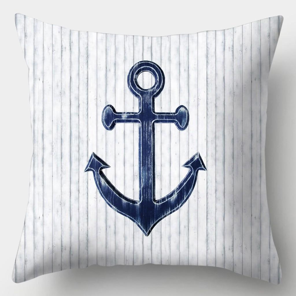 Creative Blue Collection Pillowcase Square Sofa Pillowcase Striped Plaid Cushion Cover