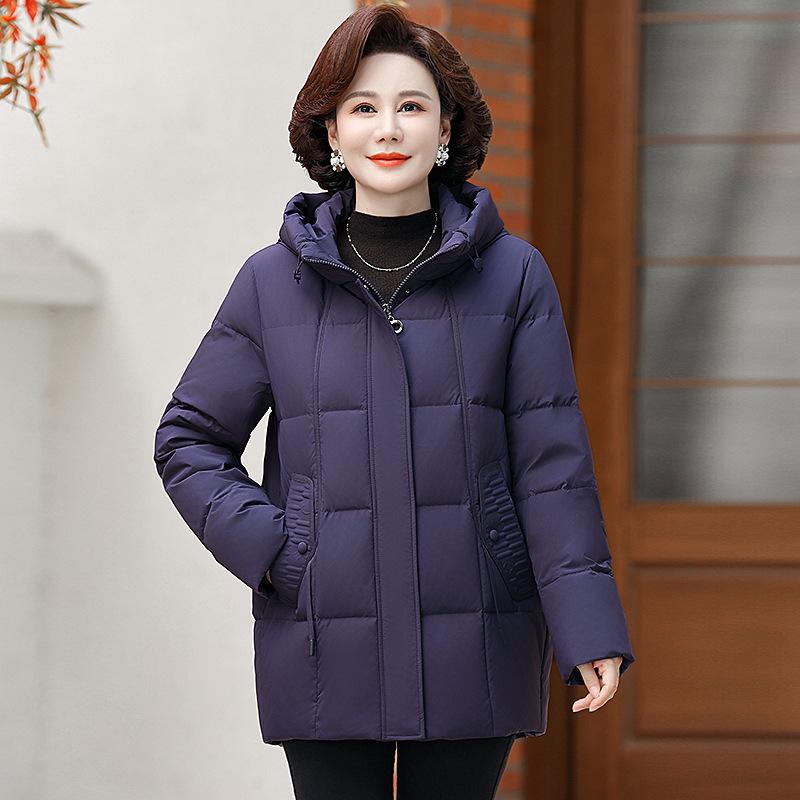 

Petite Women s Mid-Length Down Jacket, 2025 Winter, Stylish & Thickened for Cold Protection, Ideal for Middle-Aged & Elderly. 3XL (120-135 jin)