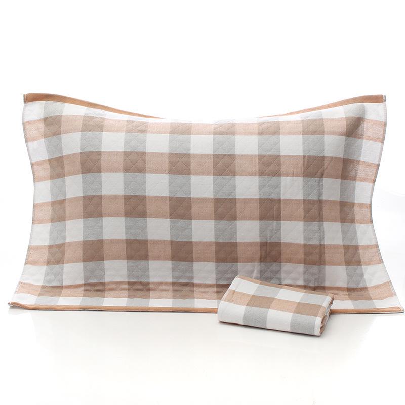Three-Layer Gauze Cotton Pillowcases: Dirt-Resistant, Mite-Proof, Soft, Thickened, No Pilling or Shedding.
