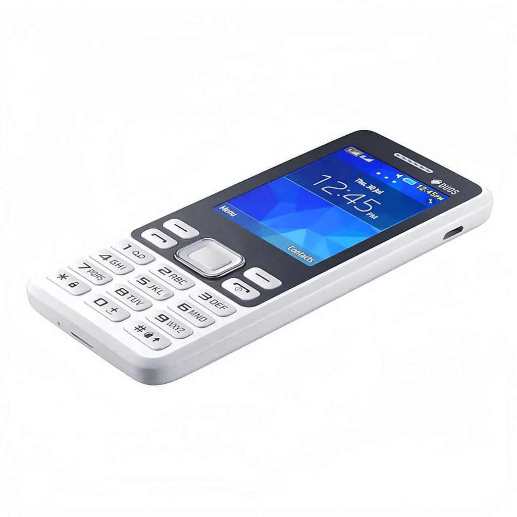 SM-B350E 2G GSM Candybar Phone: Simple, keypad-based feature phone for seniors and students.