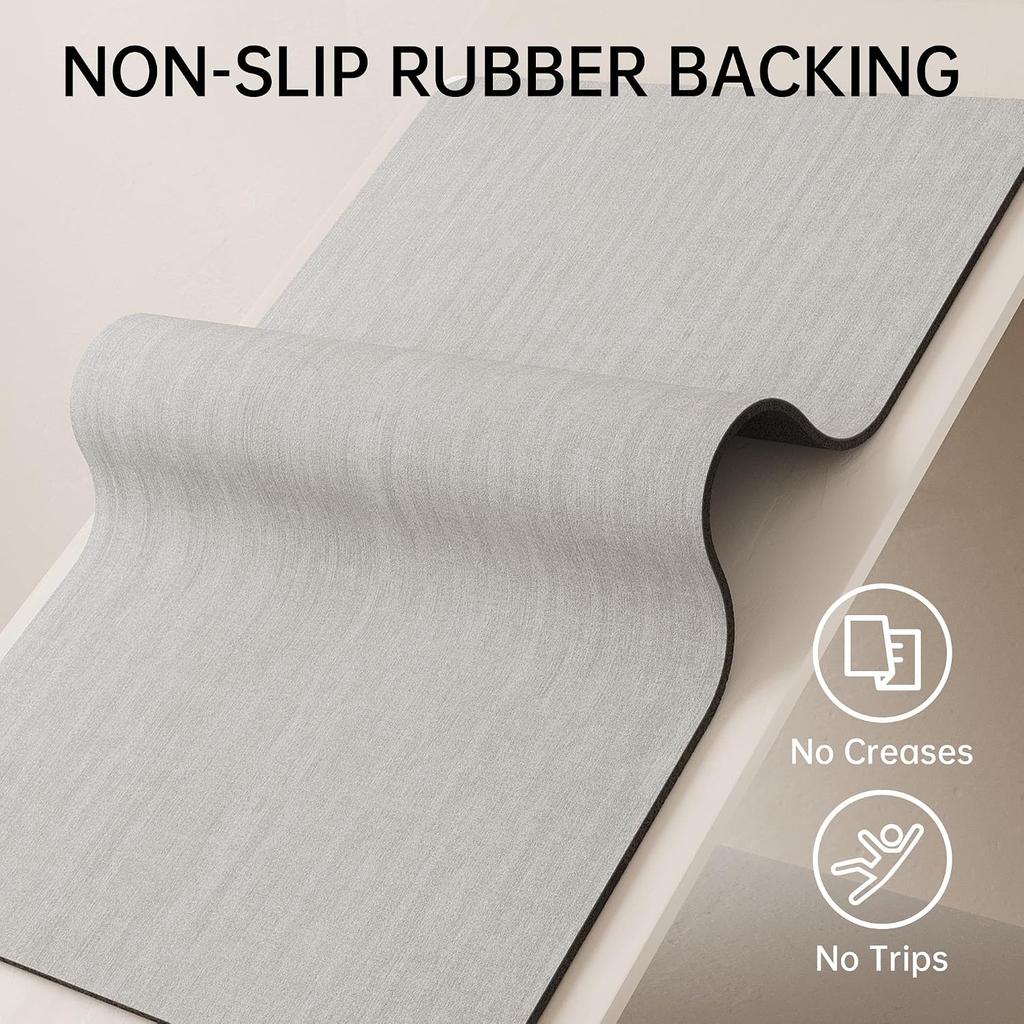 Rubber Non-Slip Quick Dry Absorbent Thin Bathroom Rugs Fit Under Door Bathroom Floor Mats-Shower Rug for In Front of Bathtub, Sink