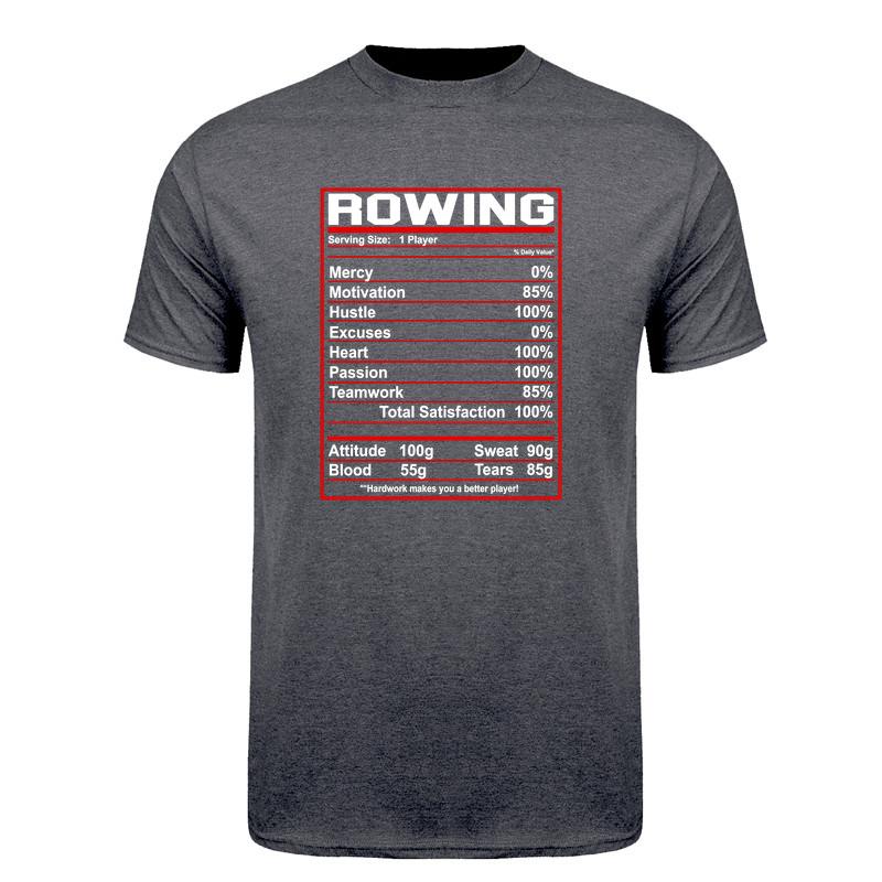 Rowing Nutrition Facts Funny Rower Crew Team Tshirt Sports Athlete Unisex T Shirts Da582