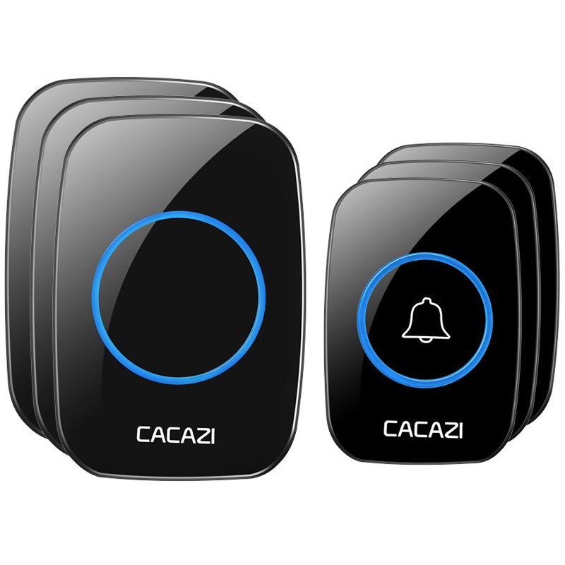 Wireless Waterproof Music Doorbell with Remote Control and Long-Distance Three-Way Communication (US, UK, JP, EU Specs)