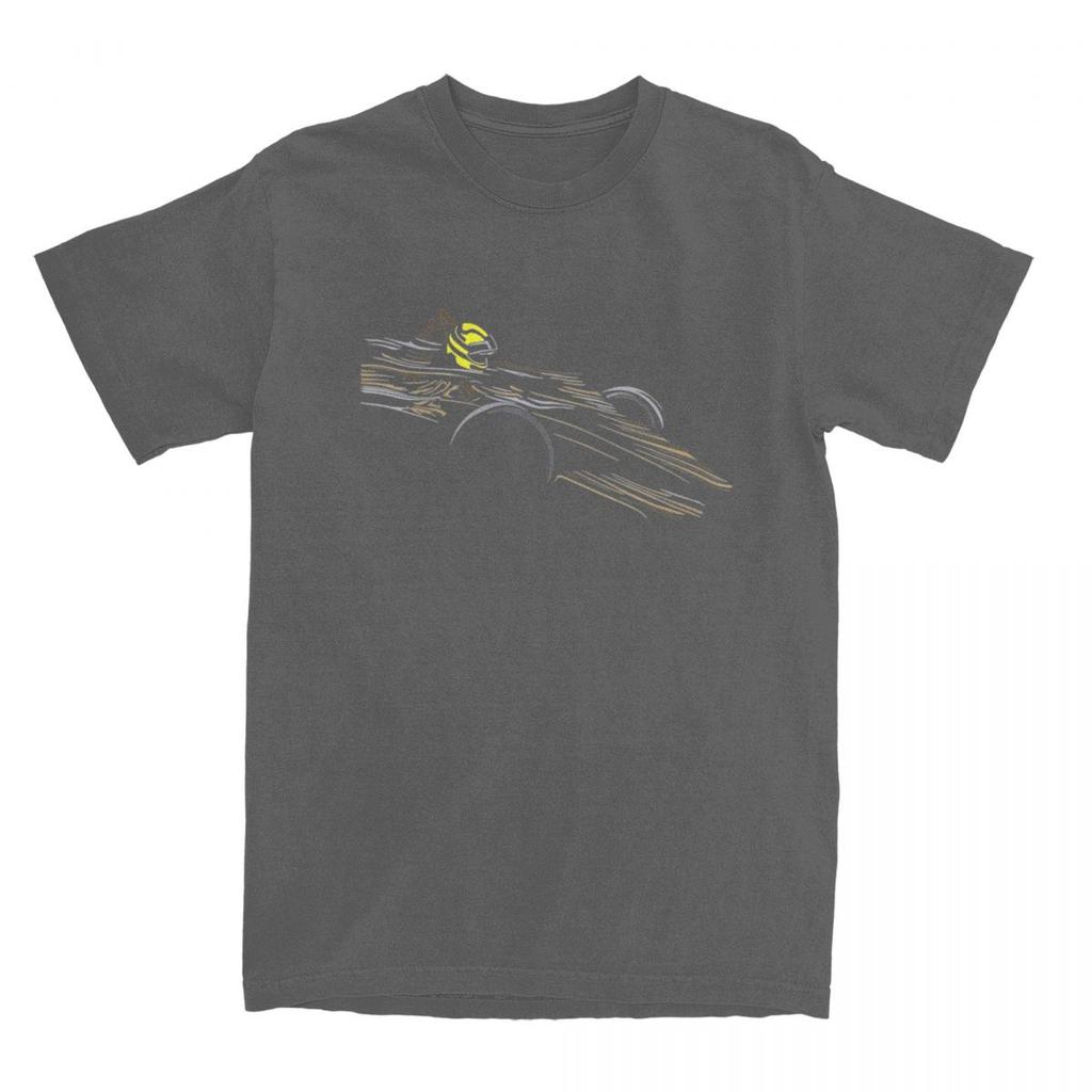 Vintage Ayrton Senna T-Shirt for Men Round Collar 100% Cotton T Shirts Car Racing Short Sleeve Tee Shirt 6XL Clothes
