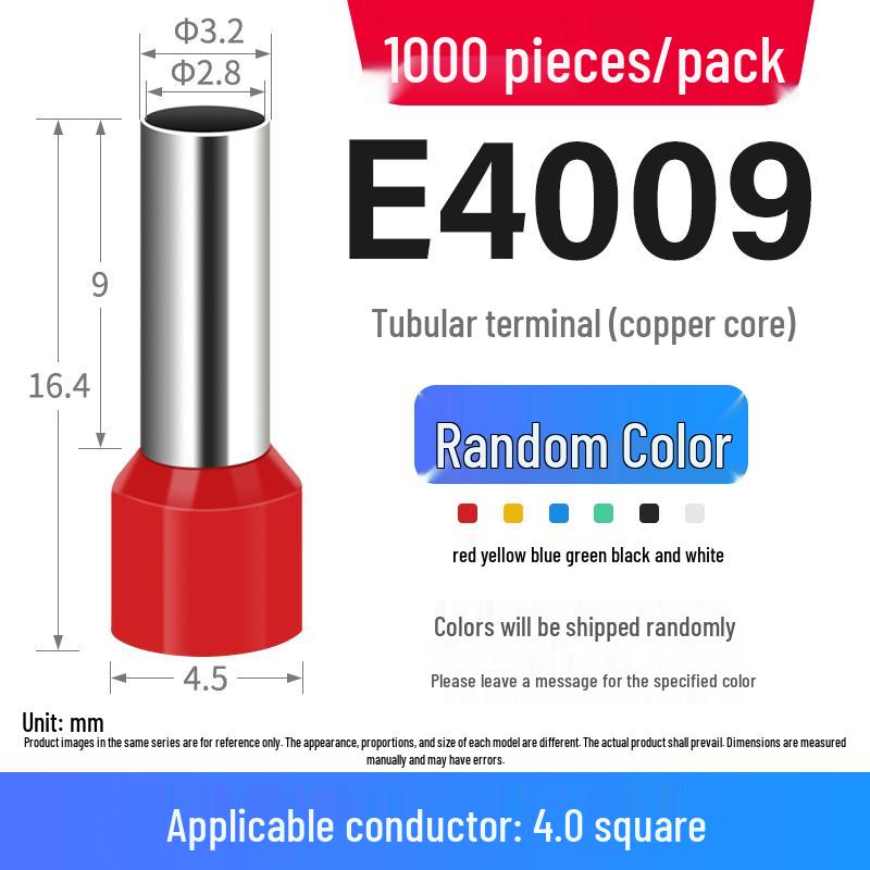 European Pin-Type Pre-Insulated Copper Ferrule Wire Connectors with Crimping Pliers