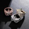 Hip Hop Rock Five Star Rings Men Luxury Women  Zircon Pentagram Rings Women Wedding Party