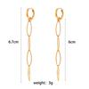MamacitaSlay 18K Gold Plated Snowflake Long Tassel Hoop Earrings 316L Stainless Steel Waterproof Jewelry For Women Everyday Wear