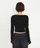 Daiaegeuneol Stripe Diagonal Button Knit (Black)