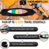Travel Neck Pillow U-shaped, Adjustable Soft Wool Cover, Can Be Filled with Clothing for Comfort