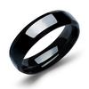 JeeMango Trendy Stainless Steel Couple Ring Classical Black Gun Plated Men Women Jewelry Minimalist Finger Rings OGJ479H