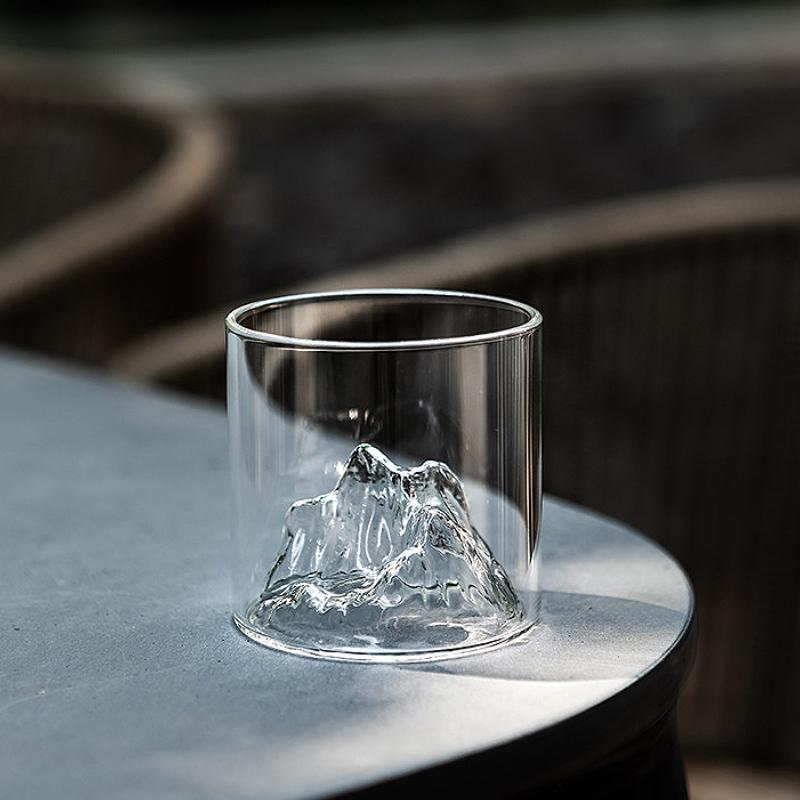 170ml/320ml Eisbergförmige Glastasse Mehrfarbig Wasserbecher Hitzebeständige Teetasse Personalisierte Trinkgläser Kaffeetasse