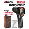 Infrared Thermometer -50~600℃ Digital Temperature Meter Non-contact Pyrometer Tester IR Hygrometer Industrial Tool ANENG TH203