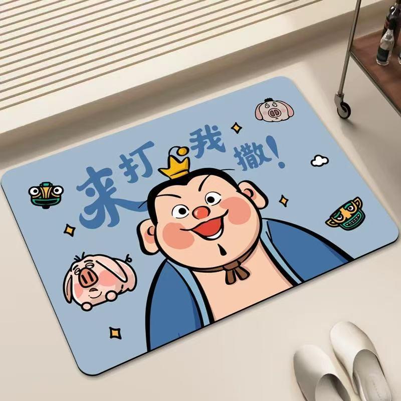 Cute Cartoon Diatom Mud Absorbent Non-Slip Bathroom Mat 40*60cm