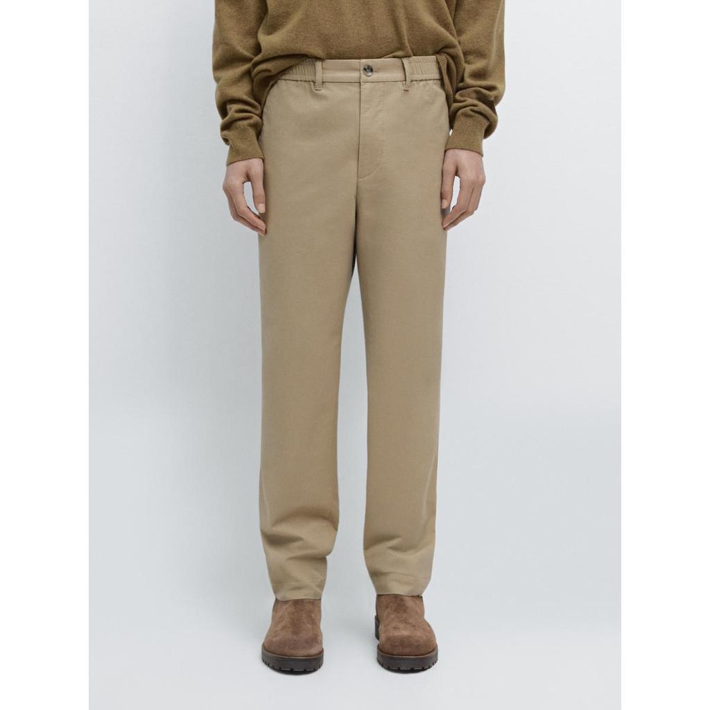 Masimodutti Cotton Blend Jogger Fit Pants