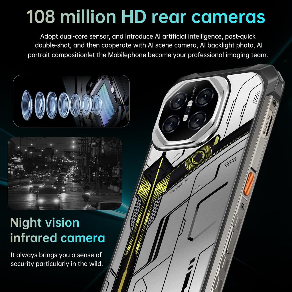 X27 Ultra Waterproof Smartphone - 16GB RAM + 1TB Storage, Large Screen