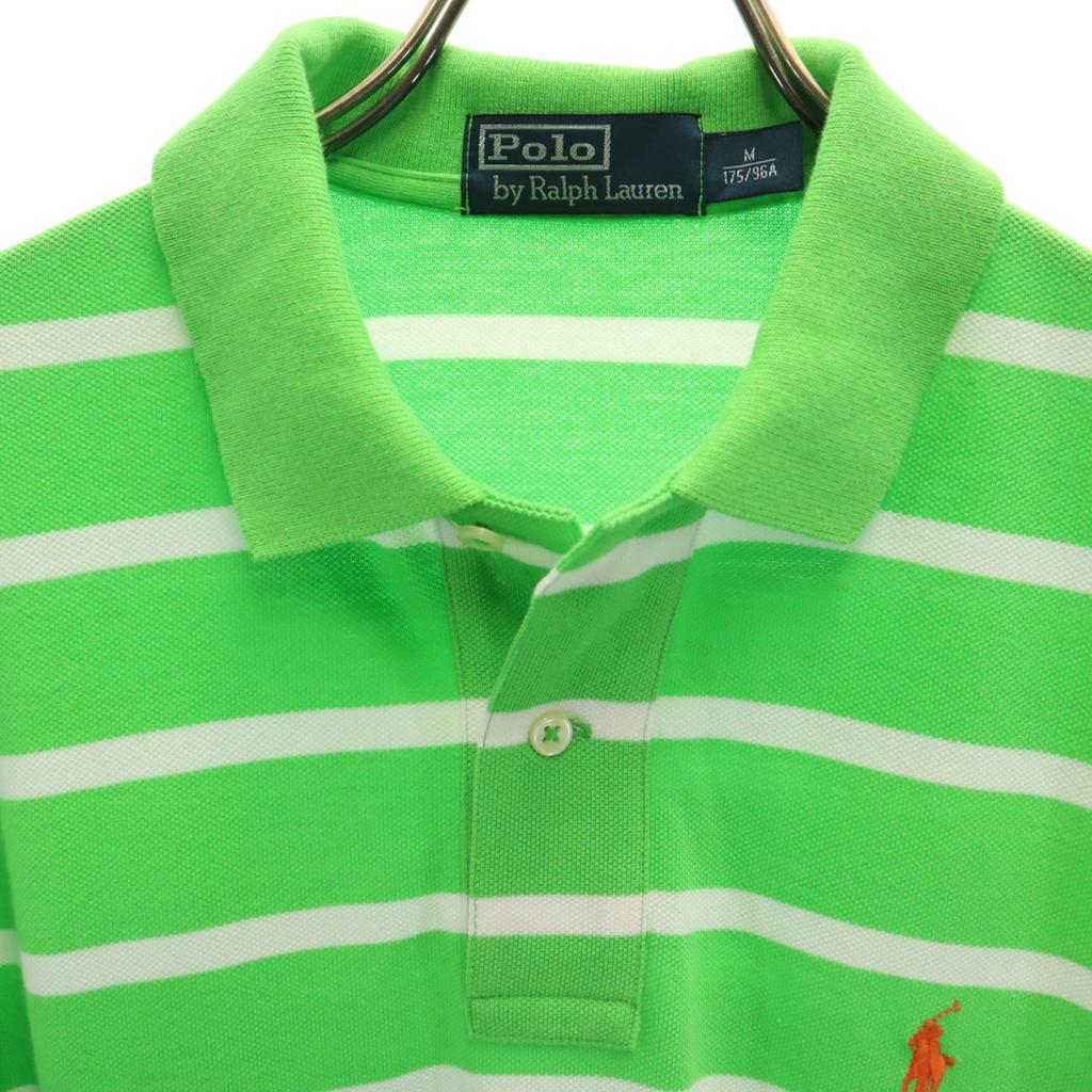 Polo by Ralph Lauren Border Pattern Short sleeve Polo shirt Kanoko fabric Men's Used