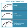 (4-Pack) 14130 / PR1413 O-Ring Cover Seal Suitable for Marineland Magnum 200, 220, 330, 350 Canister Filters, Replacement for Filter Cartridge Seals