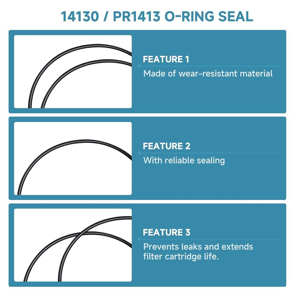 (4-Pack) 14130 / PR1413 O-Ring Cover Seal Suitable for Marineland Magnum 200, 220, 330, 350 Canister Filters, Replacement for Filter Cartridge Seals
