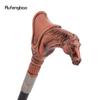 Red Resin Horse Head Animal Fashion Walking Stick Decorative Cospaly Vintage Party Fashionable Walking Cane Crosier 94cm