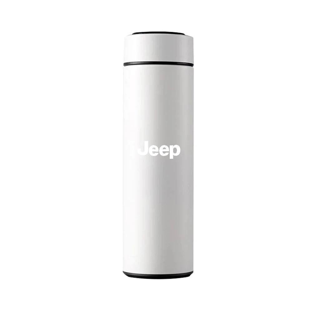 Für Jeep Auto Edelstahl Smarte Thermoskanne Thermos LED Display Temperatur Für Jeep Renegade Patriot Wrangler Cherokee Co