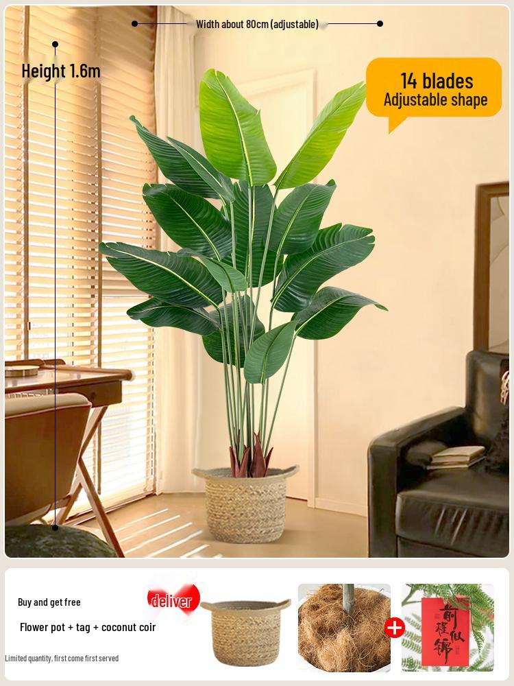 Künstlicher Paradiesvogelbaum - Üppiges Grün für Wohnzimmerdeko