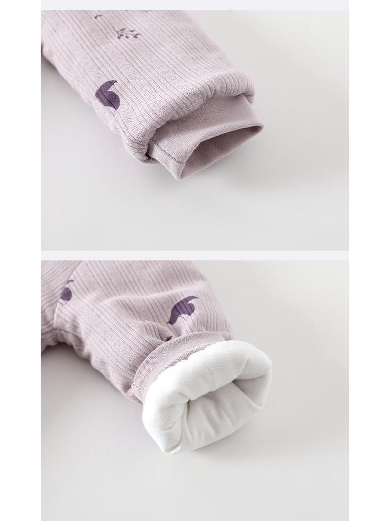 Unisex A-Class Pure Cotton Quilted Newborn Jumpsuit - Winter Thickened 120g Baby Wear