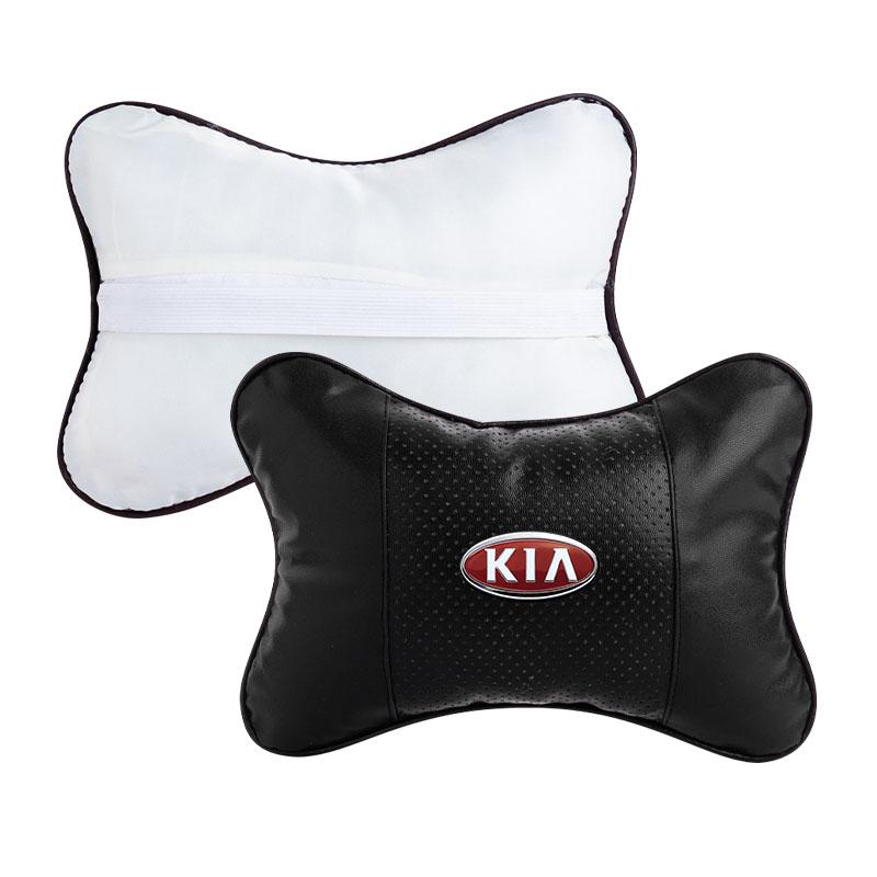 1/2Pcs Car Seat Headrest Auto Logo Neck Pillow Car Accessories For KIA Cerato Sportage R K2 K3 K5 K6 K7 K8 RIO 3 4 Sorento Picanto
