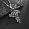 Eucharist Halo Grape Juice Cross Necklace Church Worship Jewelry Unisex Christian Accessory