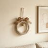Nordic Wall Hanging Pendant with Bell Handmade Woven Rope Ornament Rustic Boho Wall Art for Living Room Bedroom Entryway Home Decor