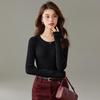CARBAMMI Women's Slim-Fit Round Neck Knit Sweater