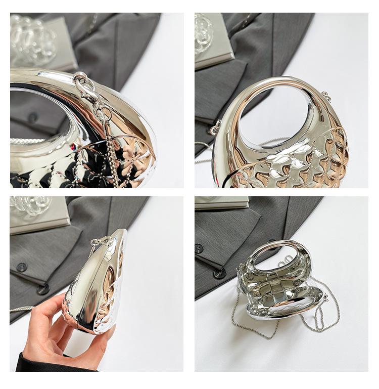 High-End Mini Crescent Acrylic Bag - Niche Fashion Lipstick Coin Purse Crossbody