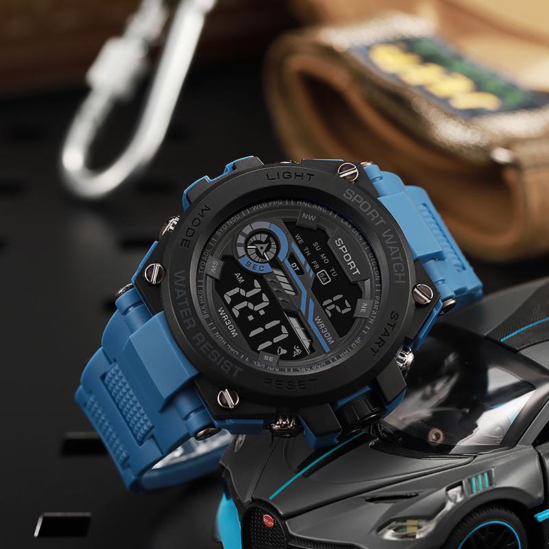 Multifunctional Black Technology Luminous Electronic Watch High Value Outdoor Sports Waterproof and Anti-drop Electronic Watch