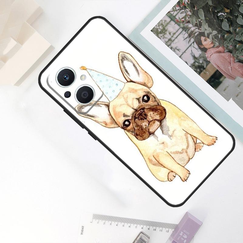 French Bulldog Dog Case For OPPO Reno 10 Pro 11 F 8T 4Z 5Z 4 5 6 7 8 Lite OPPO Find X5 X6 Pro X2 X3 Lite Cover