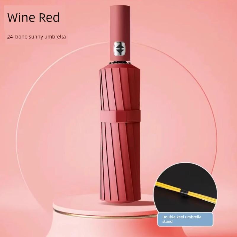 Automatic Dual-Purpose Anti-Uv Large-Rib Sun Umbrella, Thickened and Reinforced, 70% off Multi-Rib Sunshade Umbrella, Rain and Sun Umbrella