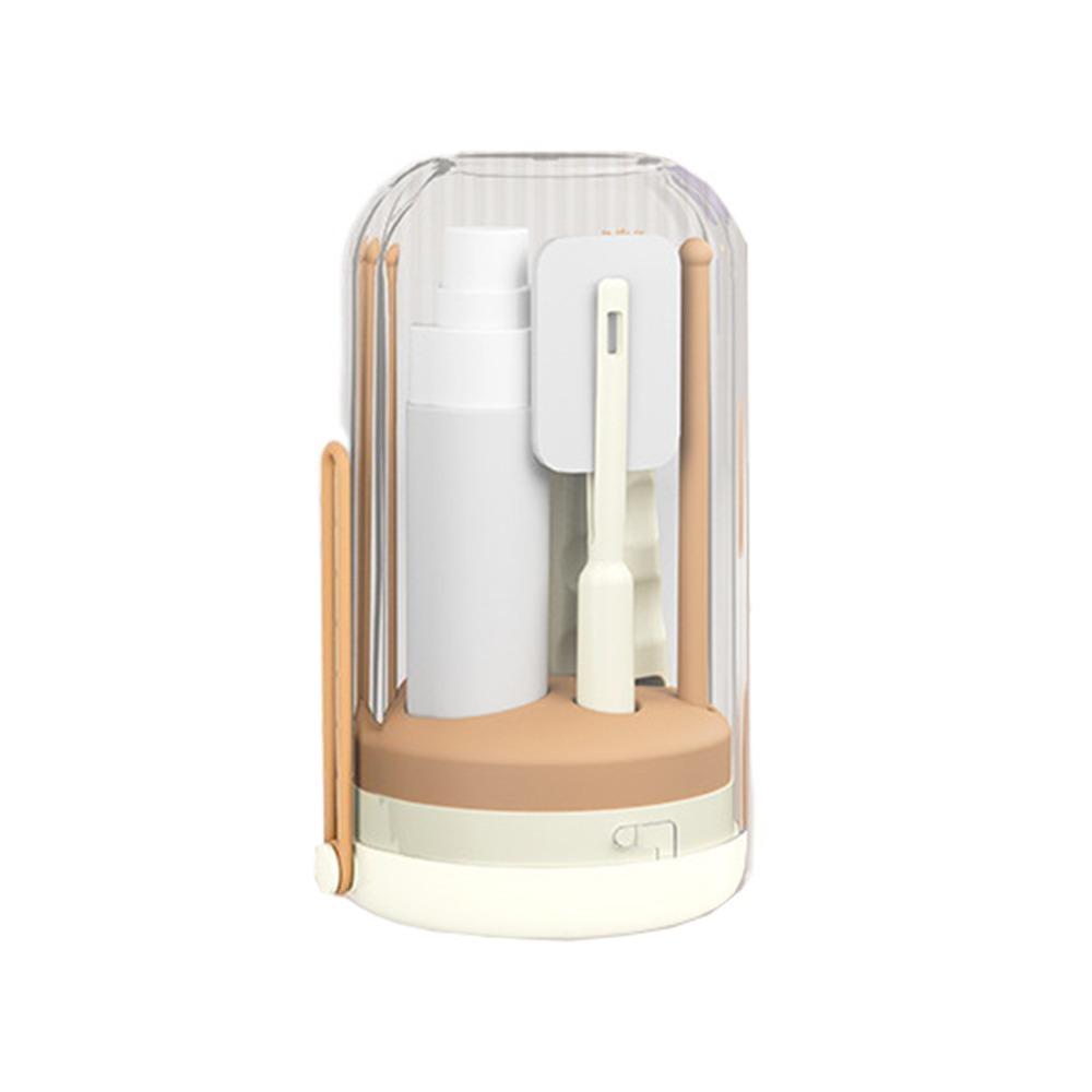 

Vertical Drying Rack 7 in 1 Bottle Brush Kit Foldable Baby Bottle Cleaner Travel Use бежевий